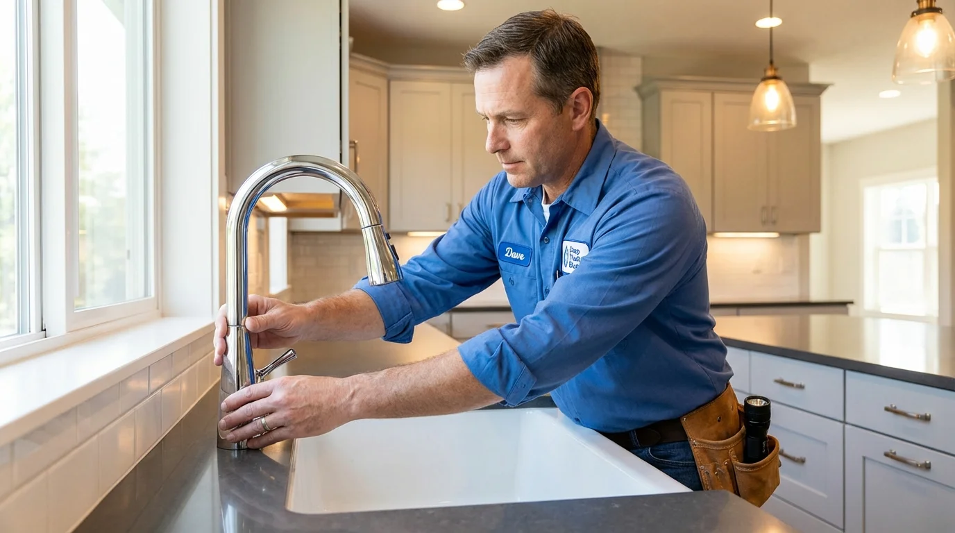 Kitchen faucet installation by Johns Plumbing LLC in Sullivan City
